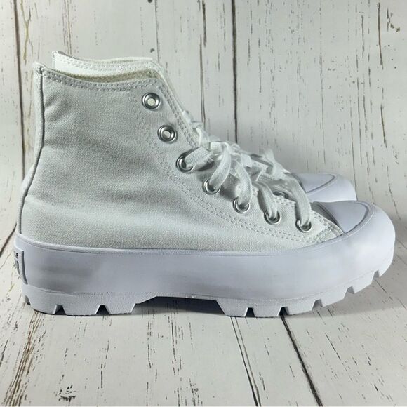 Converse CTAS Lugged Shoes Platform Sneakers White Size 7.5 - Picture 1 of 8
